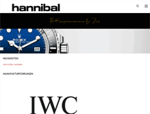 Tablet Screenshot of hannibal-watches.com